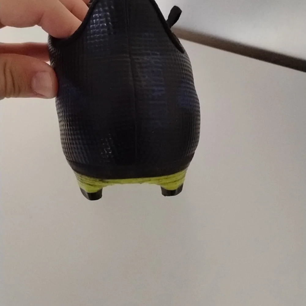 Adidas Black and Blue Cleats with White Stripes - Picture 4 of 8